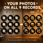 VinylVows™ Custom Song Plaque | Built-in Speaker & Personalized Photo