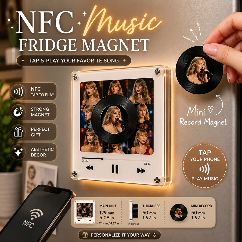 VinylVows™ Custom Song Plaque | Built-in Speaker & Personalized Photo
