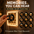 VinylVows™ Custom Song Plaque | Built-in Speaker & Personalized Photo
